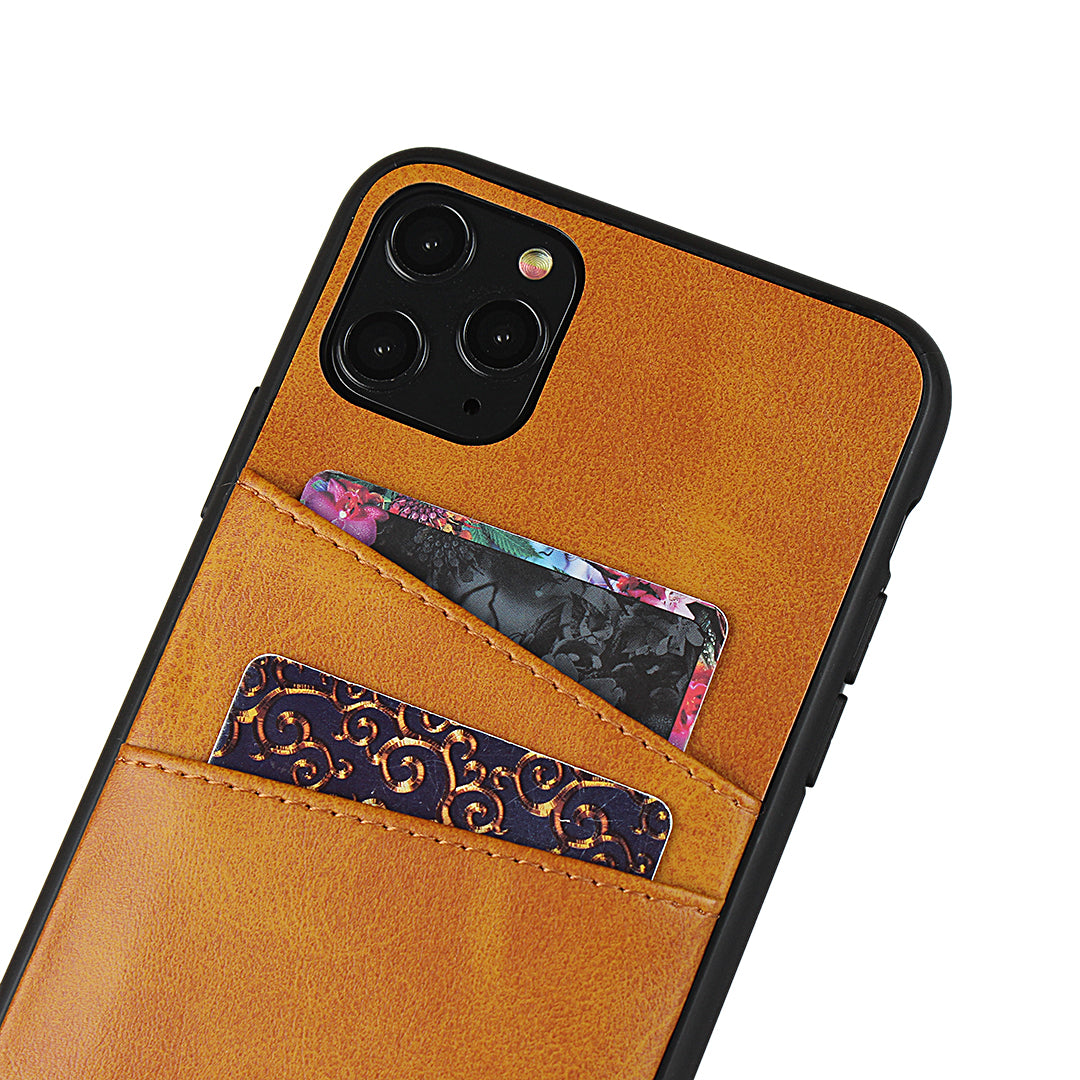 Customized Genuine Leather iPhone Case with Card Slots for iPhone 13/ iPhone 12/ iPhone 11/ iPhone XS/ iPhone 8/ iPhone 7