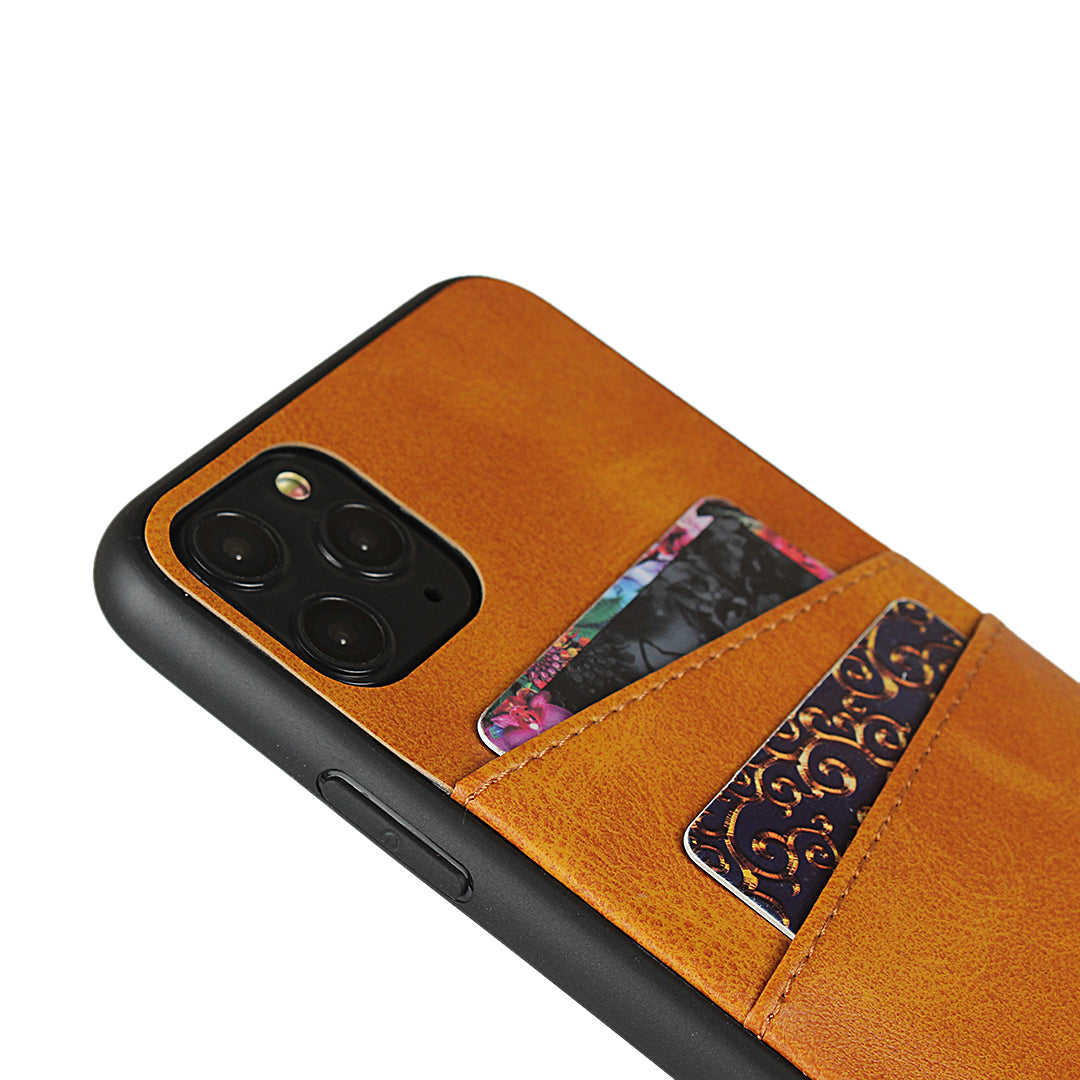 Customized Genuine Leather iPhone Case with Card Slots for iPhone 13/ iPhone 12/ iPhone 11/ iPhone XS/ iPhone 8/ iPhone 7