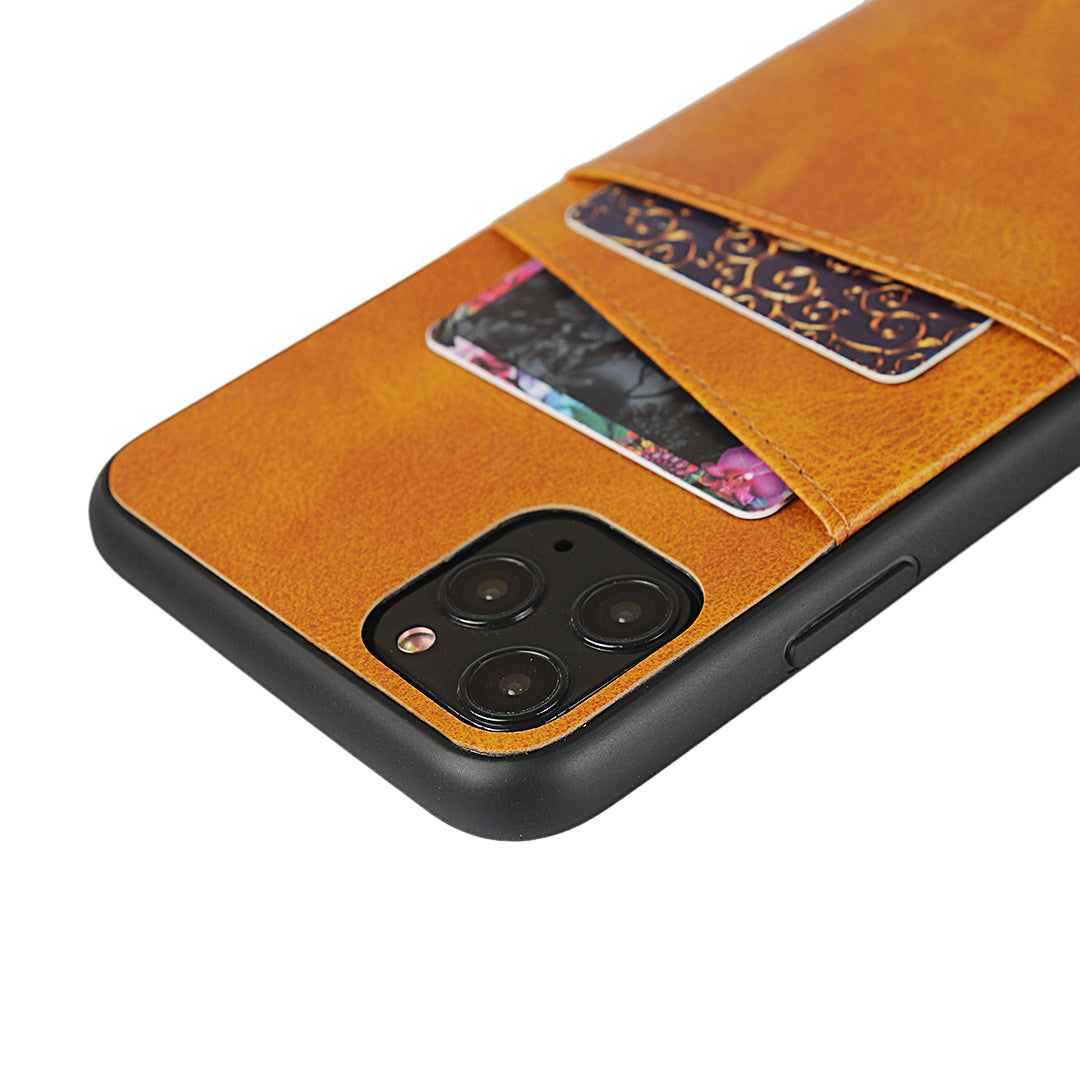 Customized Genuine Leather iPhone Case with Card Slots for iPhone 13/ iPhone 12/ iPhone 11/ iPhone XS/ iPhone 8/ iPhone 7