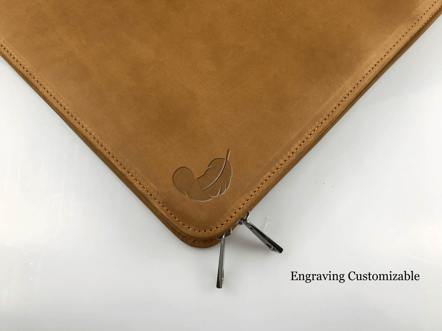 Genuine Leather Portfolio, Zipper Padfolio for Legal Paper/ A4 Letter Size Notepad/ iPad Pro 12.9", Gift for Him/ Her
