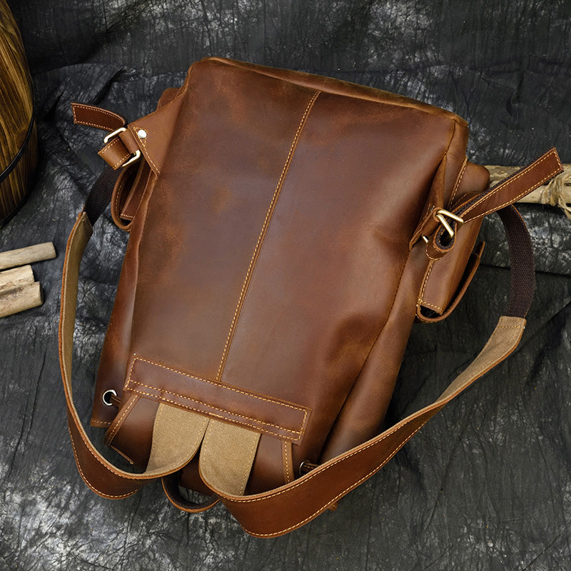 Camping Genuine Leather Backpack