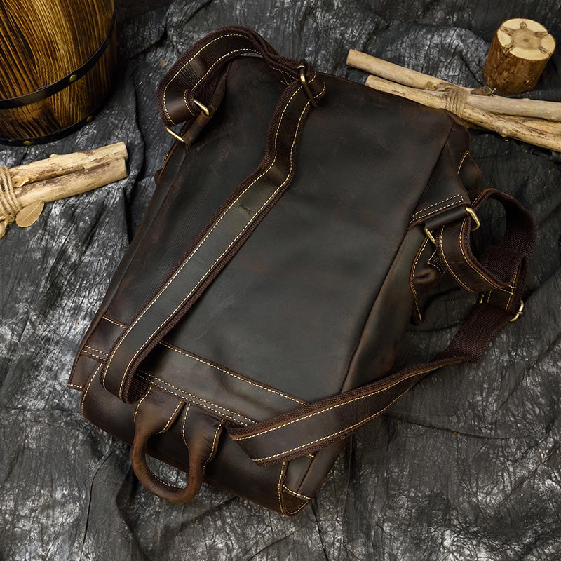 Camping Genuine Leather Backpack