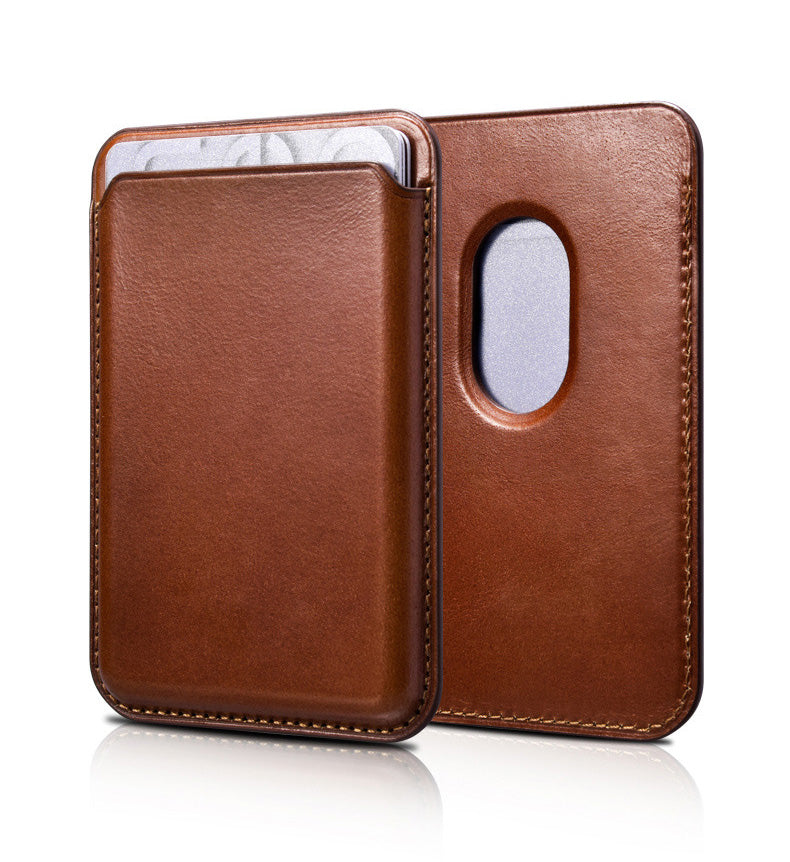 Customizable Premium Genuine Leather iPhone Card Holder Stick On Magsafe Wallet for iPhone 12/ iPhone 12 Pro/ iPhone 12 Pro Max/ iPhone 12 mini