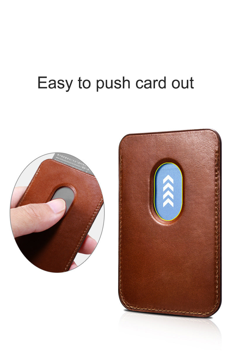Customizable Premium Genuine Leather iPhone Card Holder Stick On Magsafe Wallet for iPhone 12/ iPhone 12 Pro/ iPhone 12 Pro Max/ iPhone 12 mini