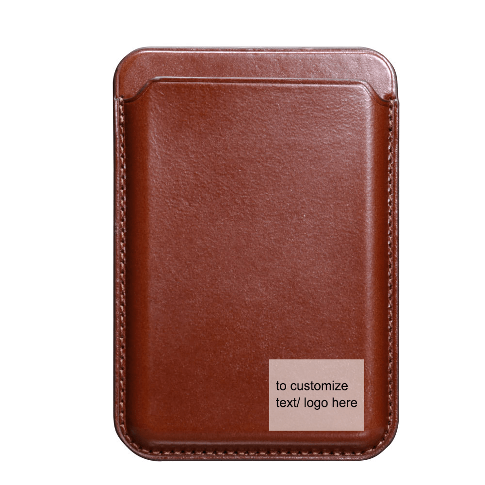 Customizable Premium Genuine Leather iPhone Card Holder Stick On Magsafe Wallet for iPhone 12/ iPhone 12 Pro/ iPhone 12 Pro Max/ iPhone 12 mini