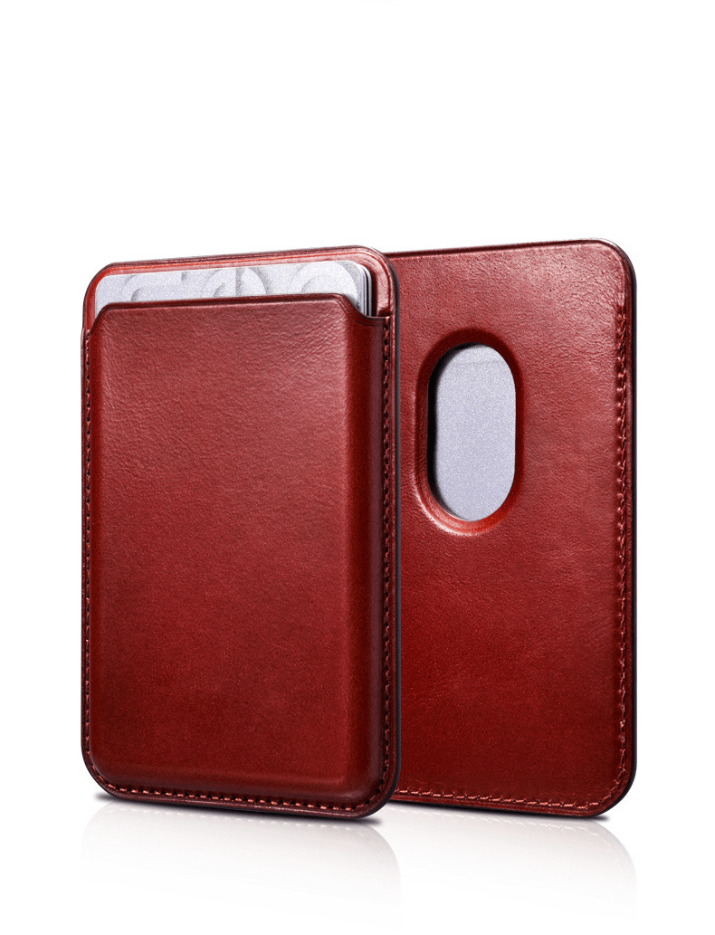 Customizable Premium Genuine Leather iPhone Card Holder Stick On Magsafe Wallet for iPhone 12/ iPhone 12 Pro/ iPhone 12 Pro Max/ iPhone 12 mini