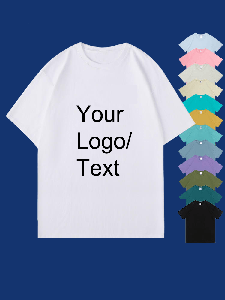 100% Cotton T-shirt Unisex, Couple T-shirts, Free Logo Print Customisable