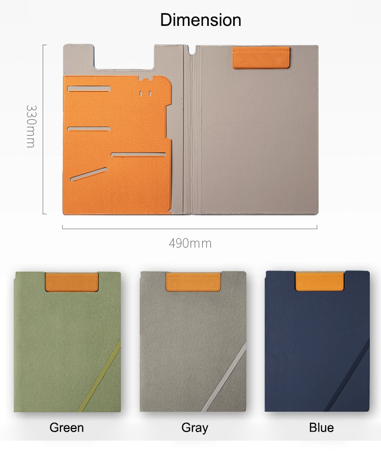A4 Vegan Leather Folder Clipboard Padfolio for Office