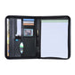 Business Portfolio Padfolio Folder Document Case A4 PU Leather Zippered Closure with Card Holder