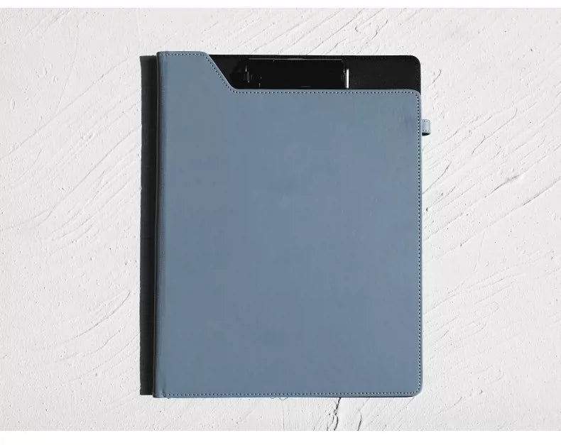 A4 Vegan Leather File Folder Clipboard for Office | Custom Engraving Clipboard with Button Fastener | Business Gift