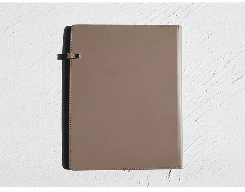 A4 Vegan Leather File Folder Clipboard for Office | Custom Engraving Clipboard with Button Fastener | Business Gift