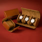 3-Slot Vintage Vegan Leather Watch Roll, Dispatchable Watch Storage Box, Gift