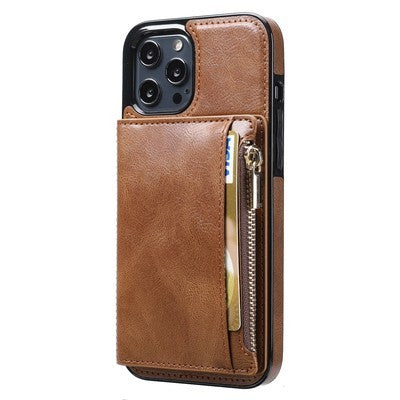 Customizable Genuine Leather iPhone Case with Wallet for iPhone 13/ iPhone 12/ iPhone 11/ iPhone XS/ iPhone 8/ iPhone 7/ iPhone SE 2nd Gen