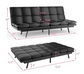 Sofa Bed Foam Couch Foldable Convertible Loveseat Black