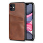 Customized Genuine Leather iPhone Case with Card Slots for iPhone 13/ iPhone 12/ iPhone 11/ iPhone XS/ iPhone 8/ iPhone 7