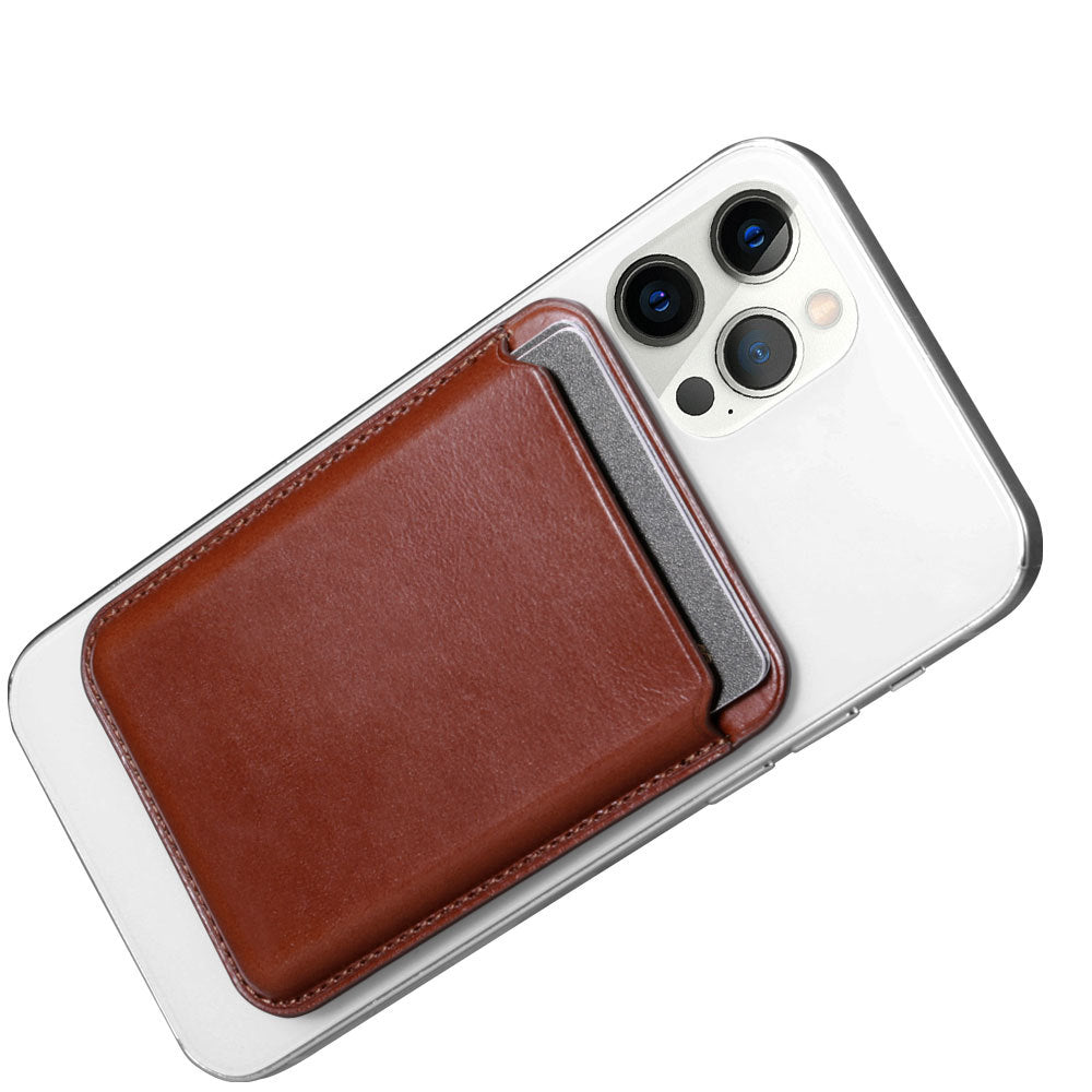 Customizable Premium Genuine Leather iPhone Card Holder Stick On Magsafe Wallet for iPhone 12/ iPhone 12 Pro/ iPhone 12 Pro Max/ iPhone 12 mini