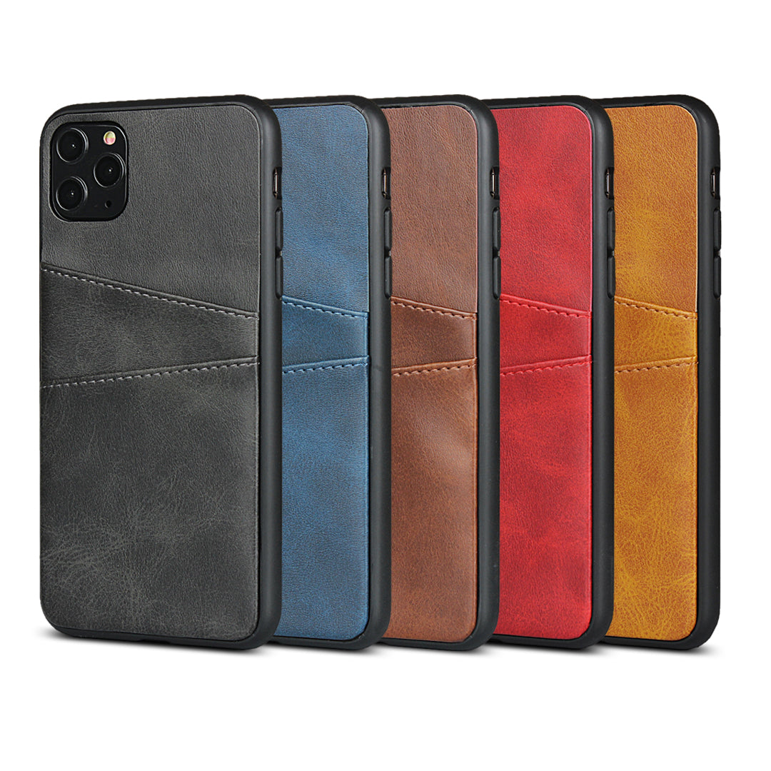 Customized Genuine Leather iPhone Case with Card Slots for iPhone 13/ iPhone 12/ iPhone 11/ iPhone XS/ iPhone 8/ iPhone 7